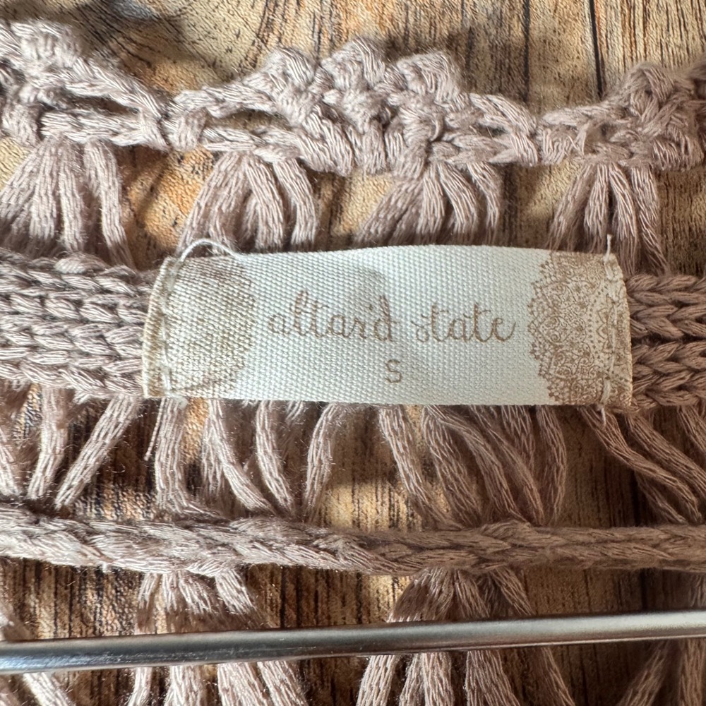 Altered State Crochet Detail Flowy‎ Top Boho Chic Blouse Size S - Picture 2 of 5